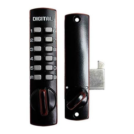 Lockeyusa Lockey C150 Mechanical Keyless Surface Mount Hook Bolt Lock for Sliding Door, Oil Rubbed Bronze C150OB